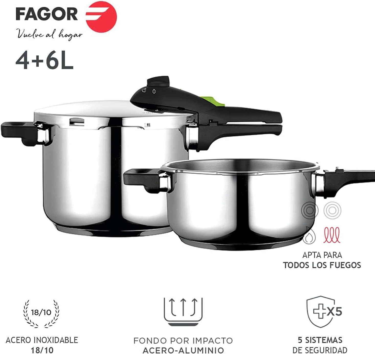 OLLA PRESION RAPID. FAGOR RAPID XPRESS 4+6L